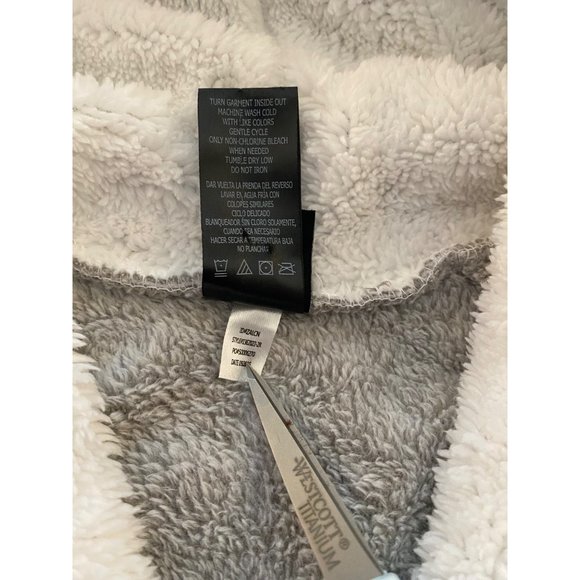 Disney Mickey‎ Fleece Lounge Hoodie Women Small Grey Pajamas PJs Plush Cozy Warm - Picture 11 of 16